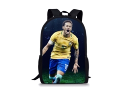 Mochila Escolar para Meninos e Meninas Estrela Do Futebol Mochila Escolar Impressão 3D