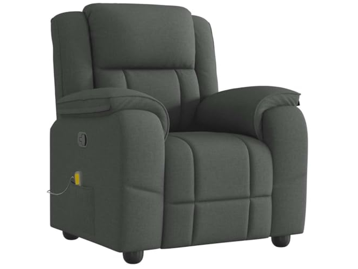 Massage Recliner Chair, Massage Recliner Chairs Vidaxl Cinzeto Tecido