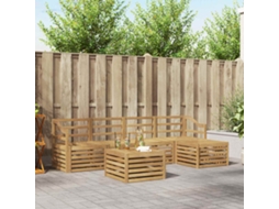 Vidaxl Conjunto De Sofás Para Exterior 6 Pcs Branco