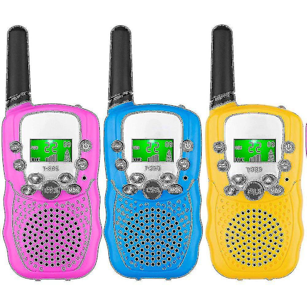 Conjunto de 3 walkie talkies infantis com alcance de 4,8 km AQUAFORGE