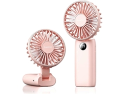 Mini ventilador portátil, pequeno, recarregável via USB, alimentado por bateria.