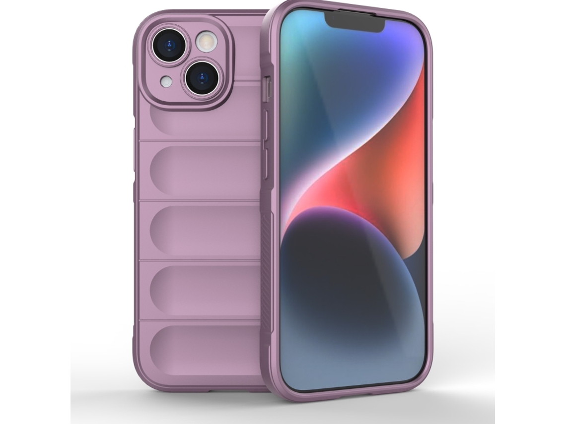 Capa Halinuia Para Iphone 15 Magic Shield Tpu Roxa (proteção Integral, Interior Em Flanela)