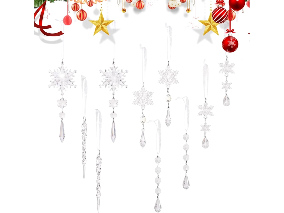 Pequenos Enfeites De Natal Em Acrílico 2d, Acessórios Decorativos |