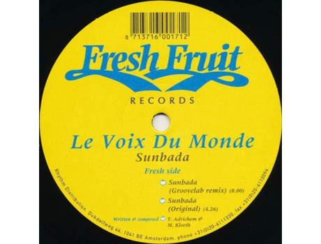 Vinil Sunbada, Le Voix Du Monde Fresh Fruit Records