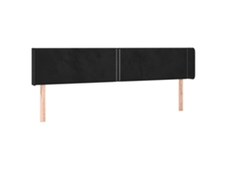 Cabeceira com Abas Veludo Marrom MAISON EXCLUSIVE (163x16x78 cm)