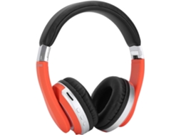 Fone De Ouvido Bluetooth Dobrável Cryfokt, Sem Fio, Estéreo, Com Microfone, Para Jogos E Música, Na Cor Prata Laranja