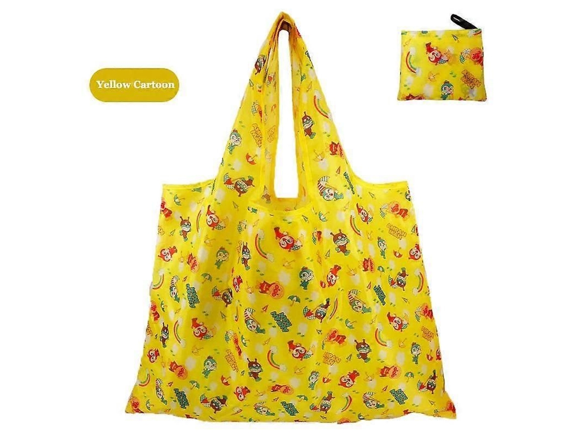 Bolsa Grande de Tecido Oxford Grosso, Ombro Grande, Ecológica, Reutilizável, Portátil, Feminina Dob Rável, Compras. GOKOCO