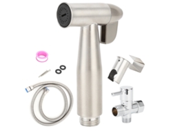 Spray bidet portátil G1/2 aço inoxidável 304 2 modos de pressão sem furar para banheiro | S/MARCA