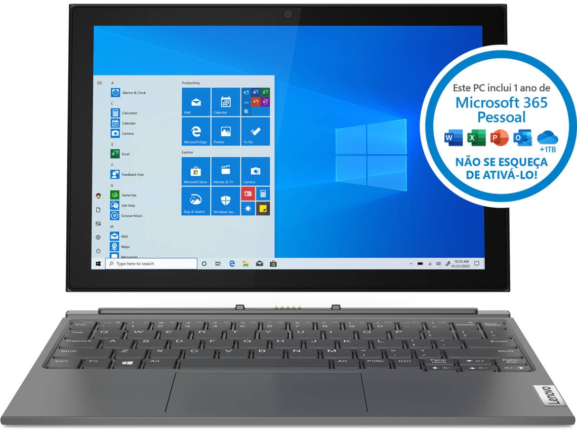 tou 【Lenovo 】IdeaPad Duet 3-10IGL5 Portátil Híbrido LENOVO IdeaPad Duet 3 10IGL5-872 (10.3'' - Intel