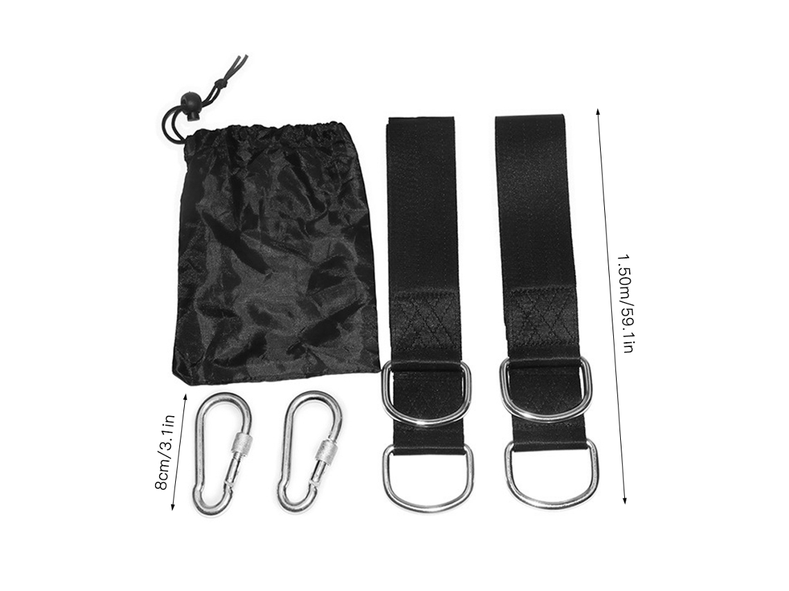 Kit de Apoios para Baloiço com Mosquetões e Saco de Armazenamento