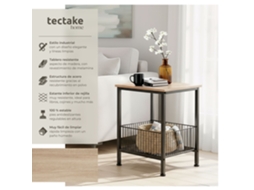 Mesa de Jardim TECTAKE (Multicor - Conglomerado - 40 x 40 x 55.5 cm)