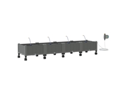 Conjunto 4 Vaso De Jardim Vidaxl Cinzento-claro Polipropileno (160 X 40 X 28 Cm)