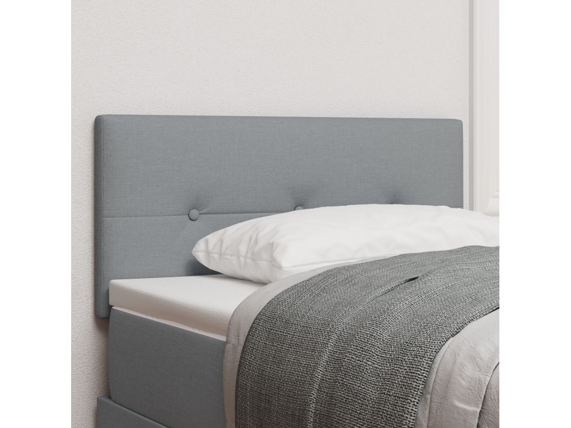 Cabeceira Botão Estofada Cinza Claro 80 Cm Tecido Lovely Home