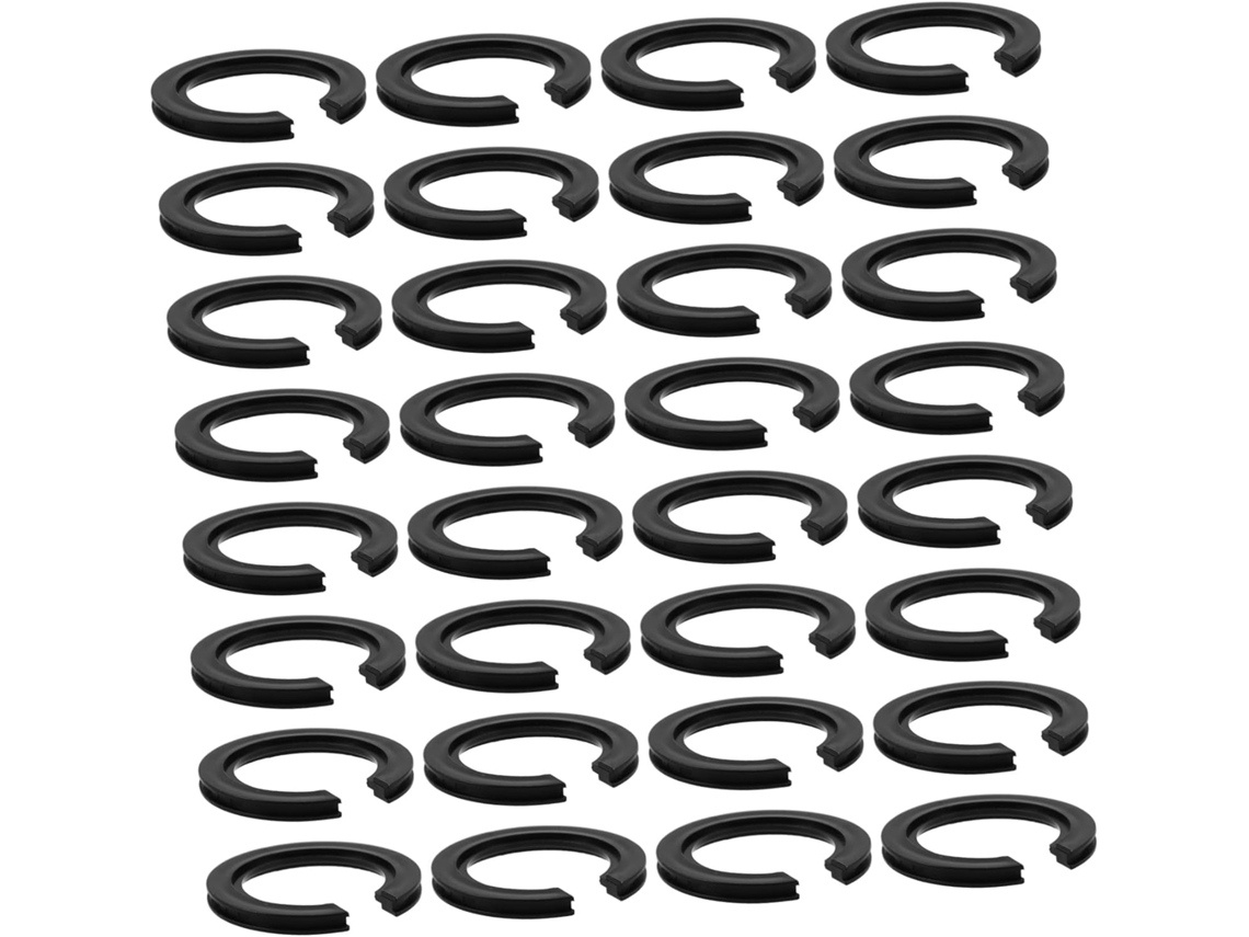 Conjunto de 100 Anéis Adaptadores Pretos SFUSHOS