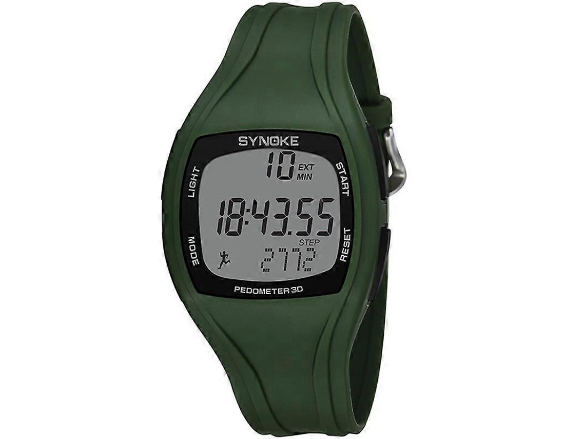 Relógio Eletrônico Multifuncional Synoke 9105 Para Atividades Esportivas, Com Pedômetro E Registro De Tempo À Prova D'água.