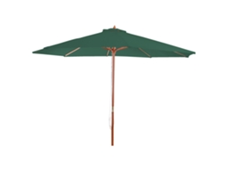 Guarda-sol de jardim, 3,5 m de diâmetro, poliéster/madeira, 7 kg, verde, 04_0008011