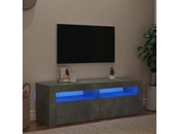 Vidaxl Móvel De Tv Com Luzes Led 120x35x40 Cm Cinzento Cimento