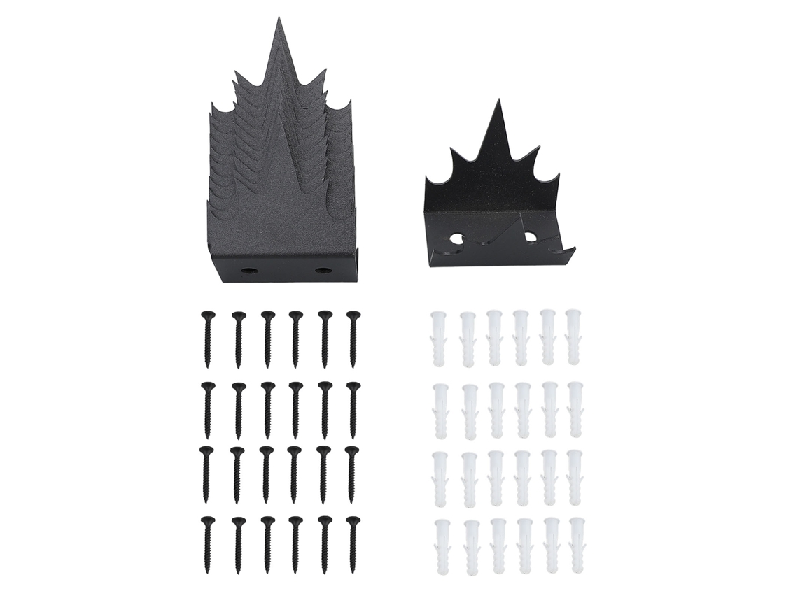 12pcs espigas de cerca de ferro anti escalada com revestimento anti corrosão