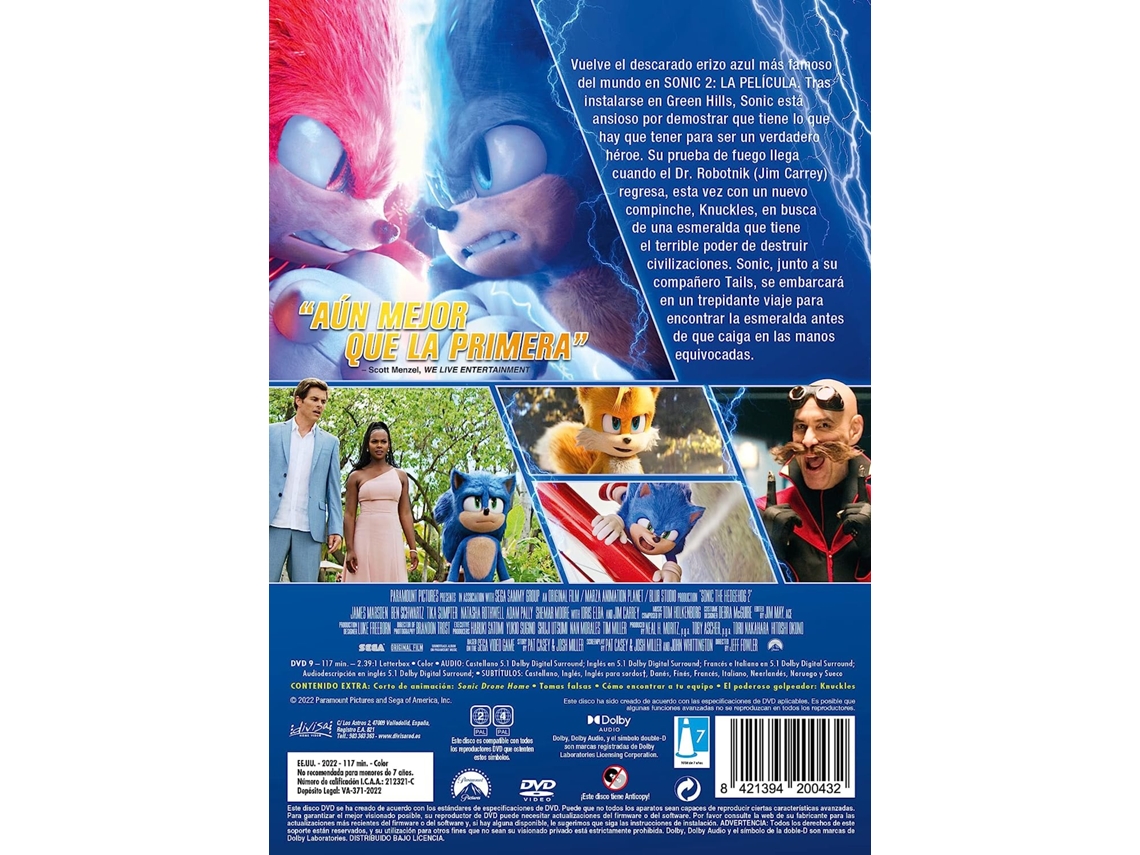 SONIC 2 - O FILME DVD