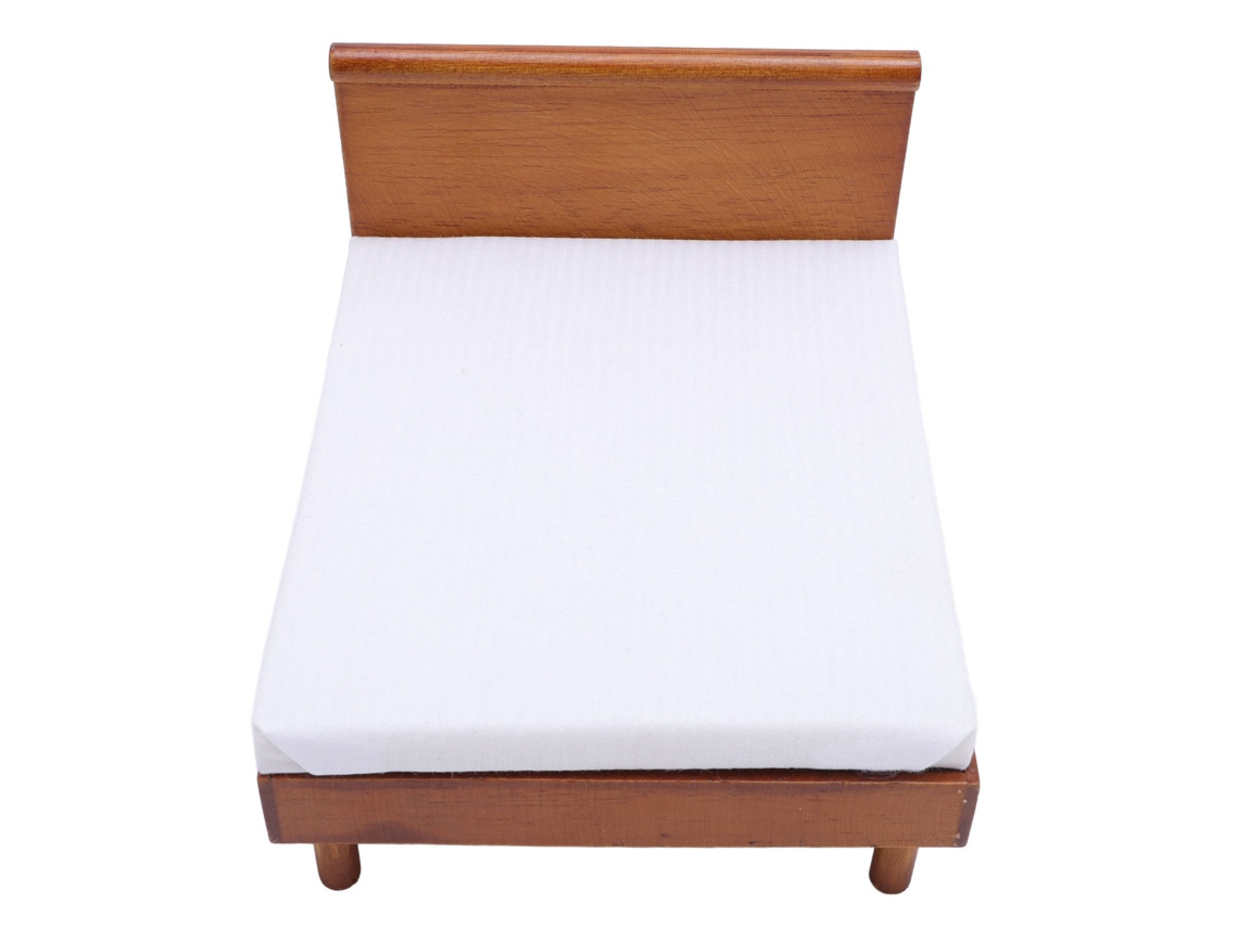 Cama De Madeira Para Casinha De Bonecas Em Escala 1:12 Miniatura Móveis Decorativos