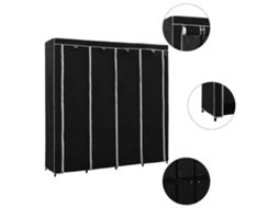 Conjunto 1 Wardrobe, Wardrobes Vidaxl Preto Tecido (n/a)