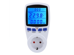 Medição de energia realizada com a luz de fundo ligada (com luz de fundo azul, Padrão UE 230 V)