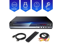Leitor De Dvd Para Tv, Dvd/cd/mp3 Com Entrada Usb, Saída Hdmi E Av , Controle Remoto Aquaforge (cabo Hdmi E Av Incluído)