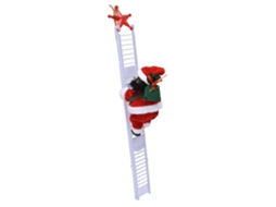 Mali papai Noel Elétrico com Escada Branca Boneca de Natal Decorativa para Crianças 3+