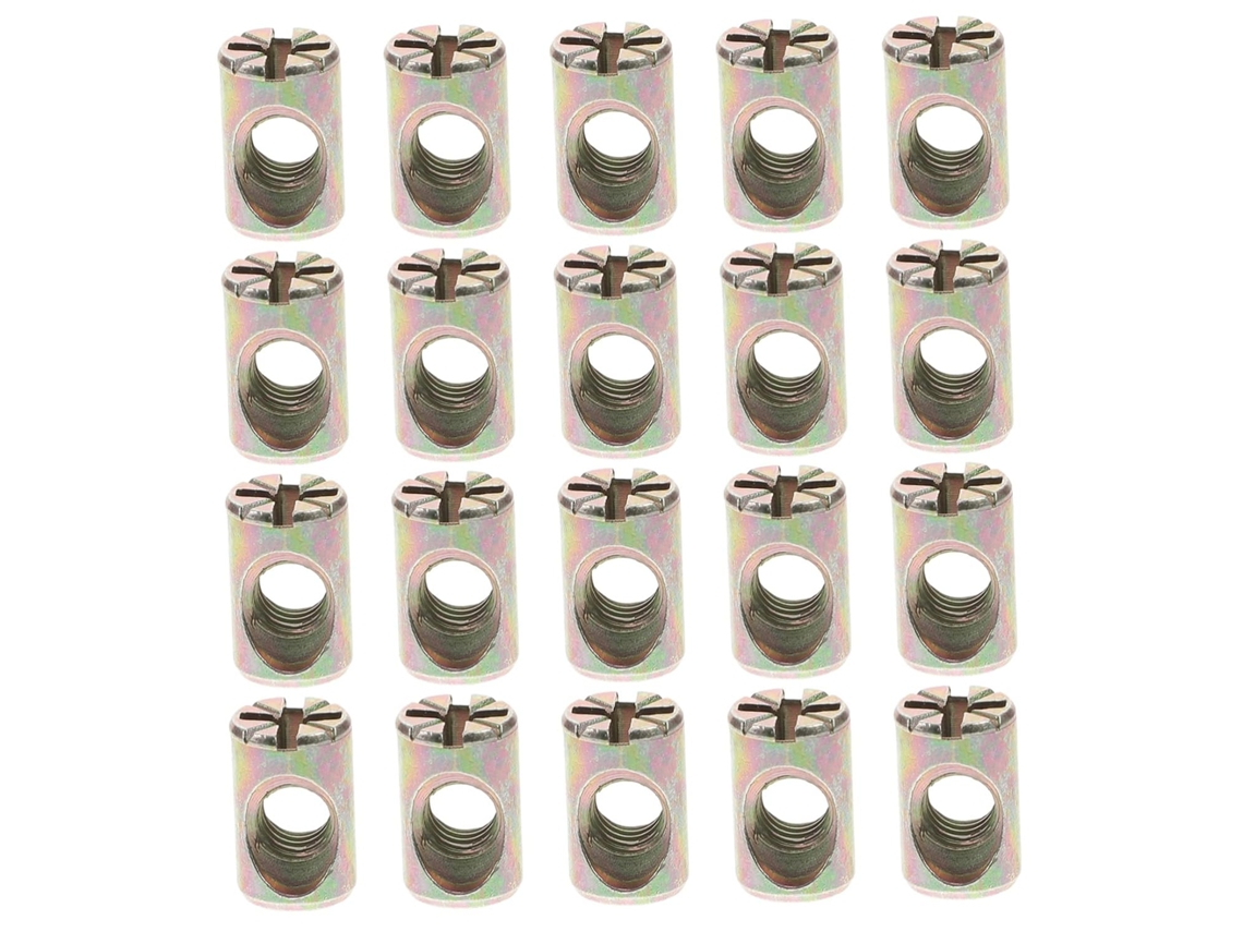 Aboofan Conjunto De 20-porcas Encaixe Com Fenda Para Móveis, Porcas De Inserção Para Cadeiras E Móveis, Acessórios