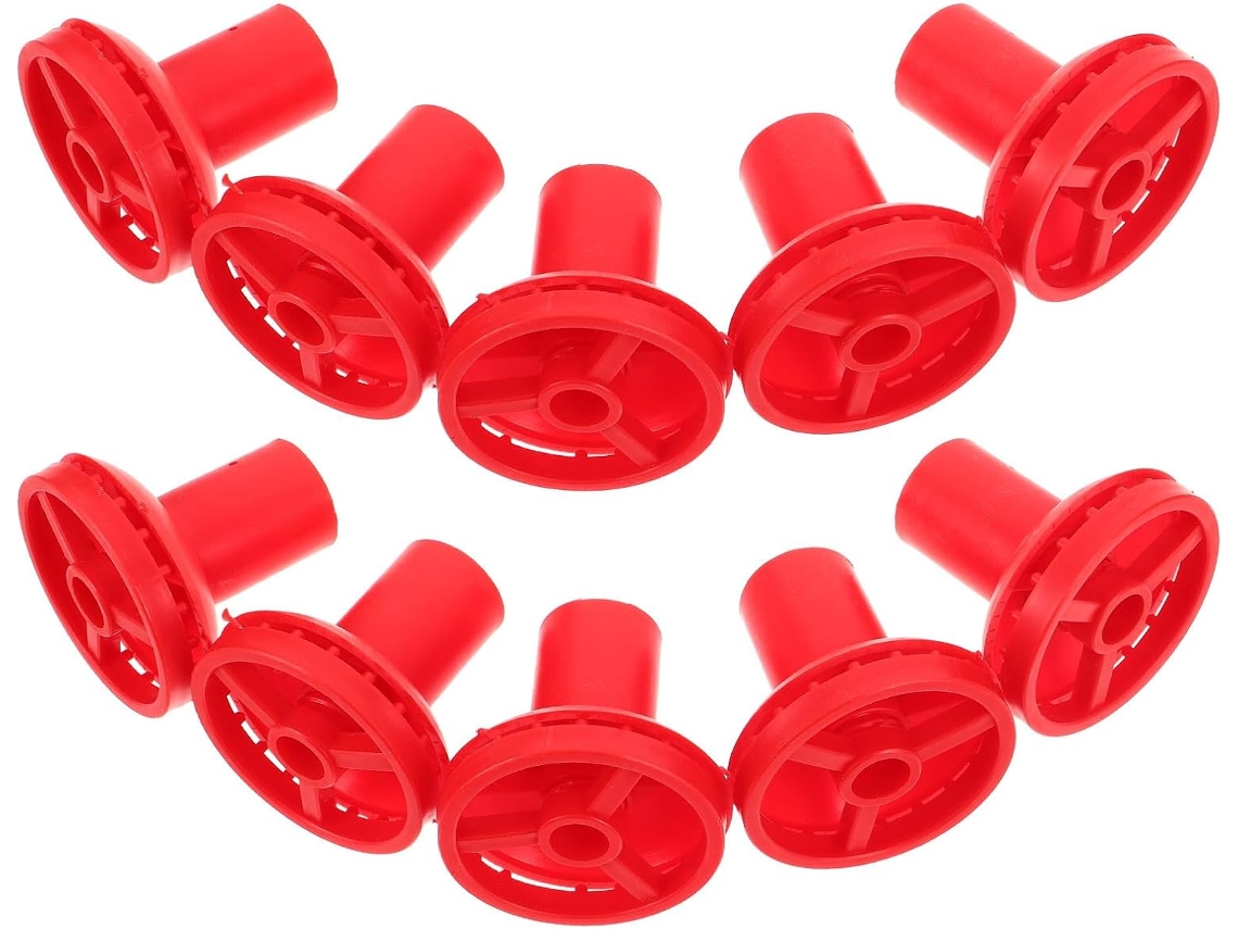 Clipes De Plástico Vermelho Kichvoe Para Esfregão, 10 Peças, Diâmetro