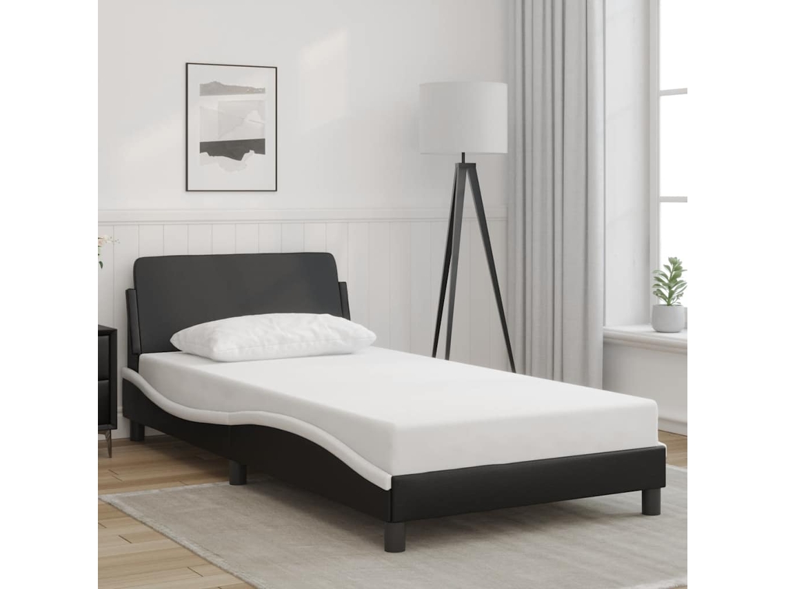 Vidaxl Estrutura De Cama Dover 100x200 Cm Couro Artificial