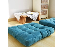 Cojín De Suelo Cuadrado Para Meditación, Yoga, Salón, Balcón, Exterior, Azul, 22x22 Pulgadas, Suave Y Resistente