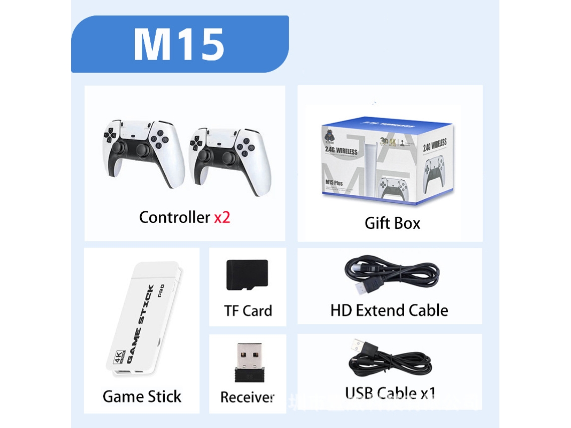 Conexão sem fio de 2,4 GHz para consoles de jogos e TVs via HDMI para uso doméstico em alta definição. Pacote compacto de 16g com mais de 20.000 jogos.