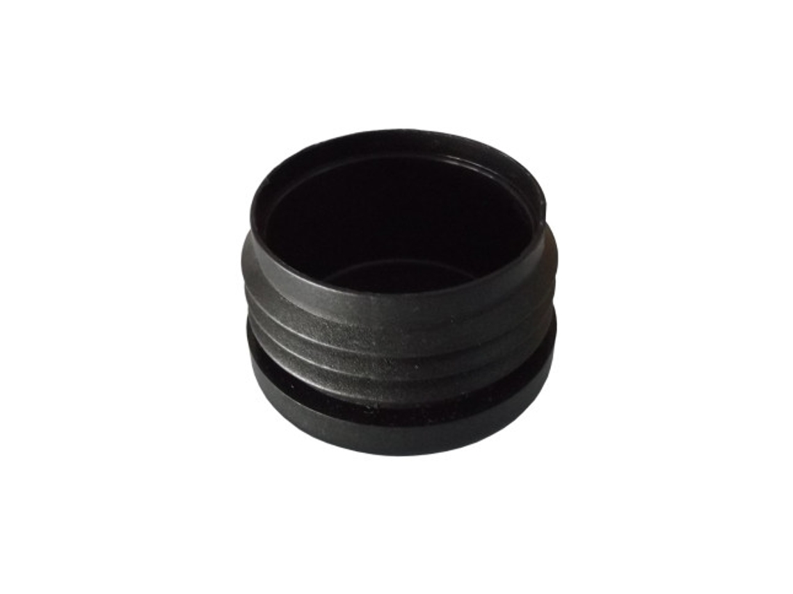 Topo Redondo Interior Plástico Preto Ø50mm 2"