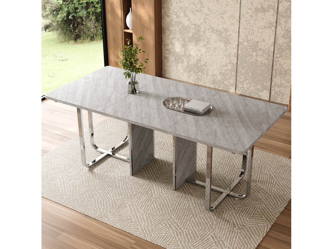 Mesa Retangular 180x80 Cm com Estrutura Metálica LAMAISON