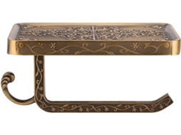 Prateleira De Parede Aramox Para Banheiro, Latão Antigo, Com Prateleira, 18, 3x 10x 2cm, Para Banheiro, Decoração