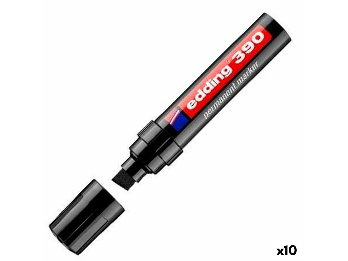 Marcador Permanente EDDING 390 Preto 10 Unidades