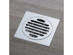 Ralo de Piso Quadrado em Latão 100x100mm para Cozinha e Banheiro, Prevenção de Odores AQUAFORGE