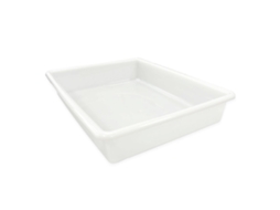 Pack 3 Bandejas Brancas Uso Alimentar: 10,7l Sem Bpa (47,5 X 35,8 X 8,4 Cm) - Restaurantes, Refeitórios, Talhos, Peixarias, Cozinhas, Catering