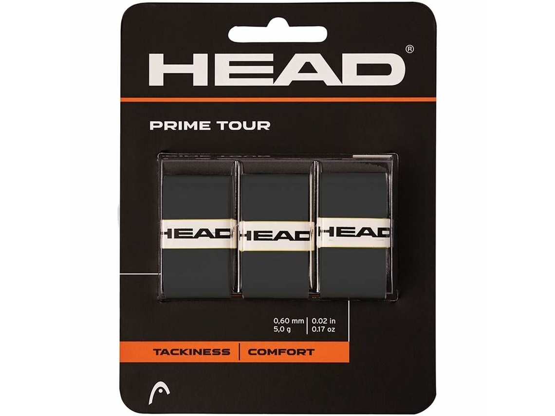 Overgrip Tenis  HEAD Prime Tour 3Pack Preto Multicolor