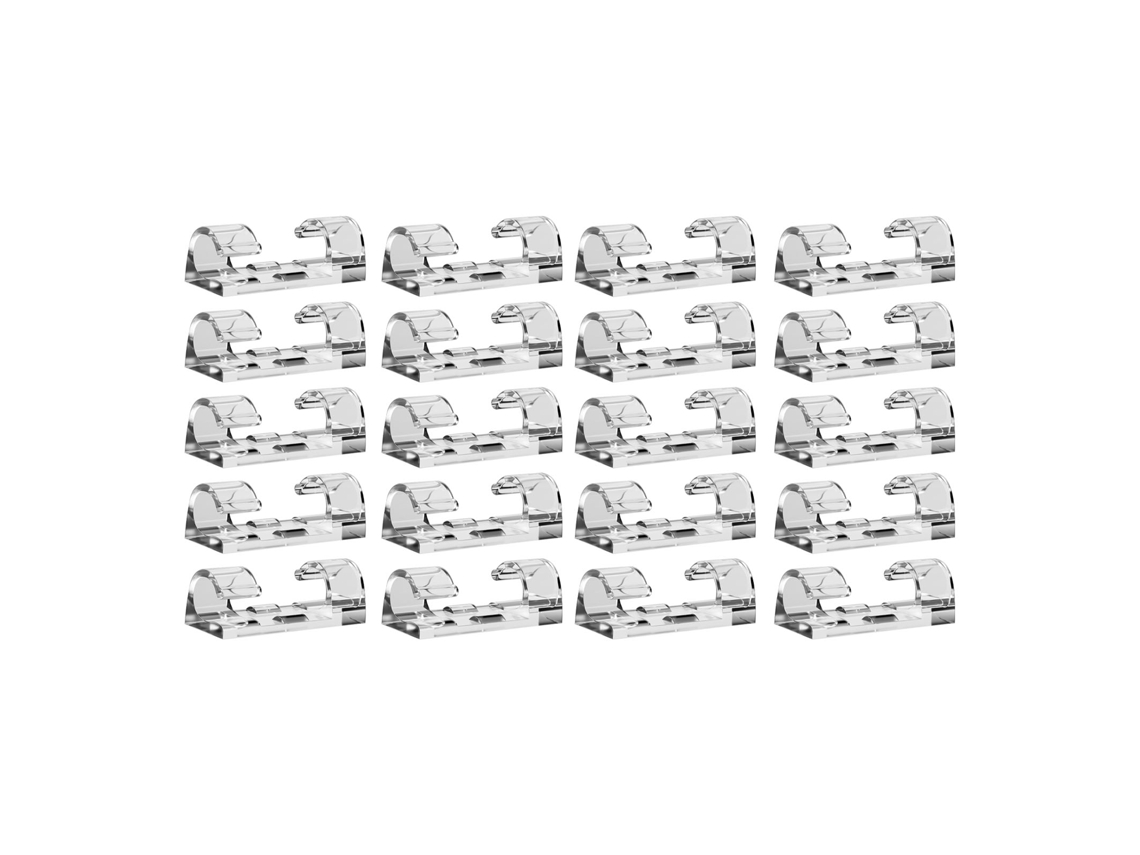 Conjunto de 20 Clips de Fios Autoadesivos para Organização | S/MARCA