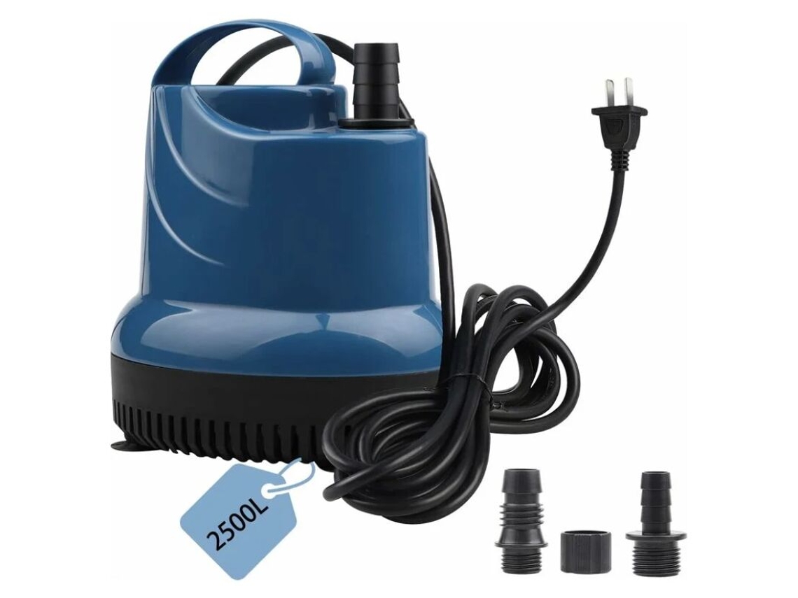 Mini Bomba Submersível 2500 L/h 40w 230v de Esgoto Altura Elevação 2, 3 M Cabo 2, 5 M para Jardim, Aquário, Lago, Fonte, Fs BRILVIBERA