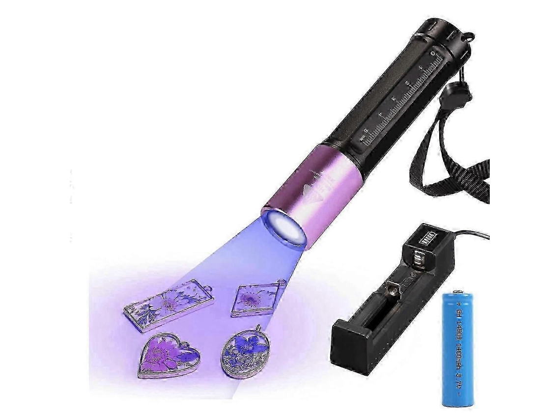 Luz Uv para Cura de Resina, Lanterna 365nm, Lâmpada À Prova D'água Led Rápida Recarregável Urina Animais Estimação GOKOCO