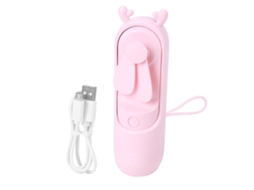 Venteador Portátil Usb Elétrico Estilo Fofo Viagens e Casa