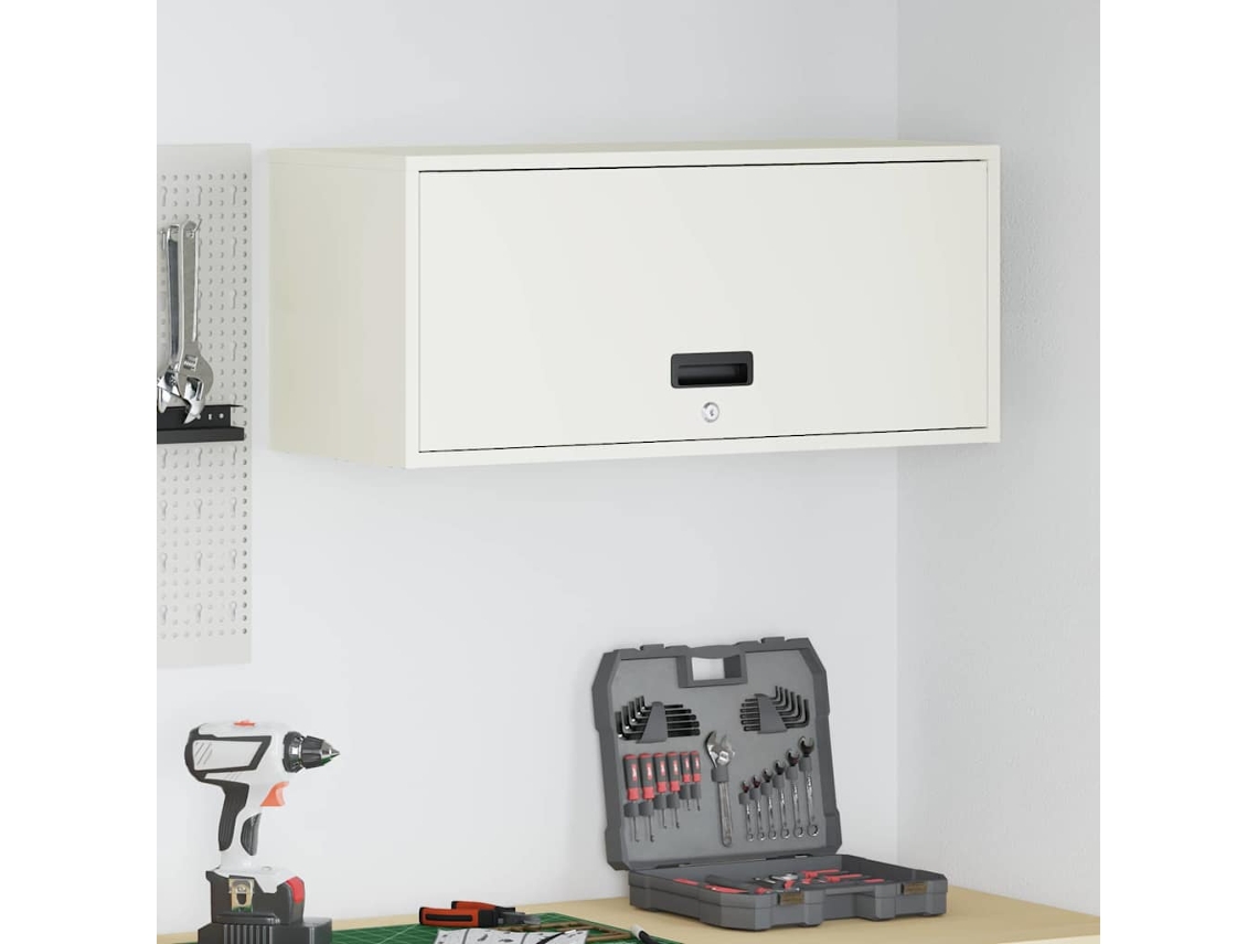 Vidaxl Armário De Parede Para Garage Branco 80 X 33 X 35 Cm