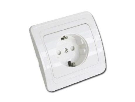 Electricidad base enchufe con tt blanca bl.+seg.infantil 20128