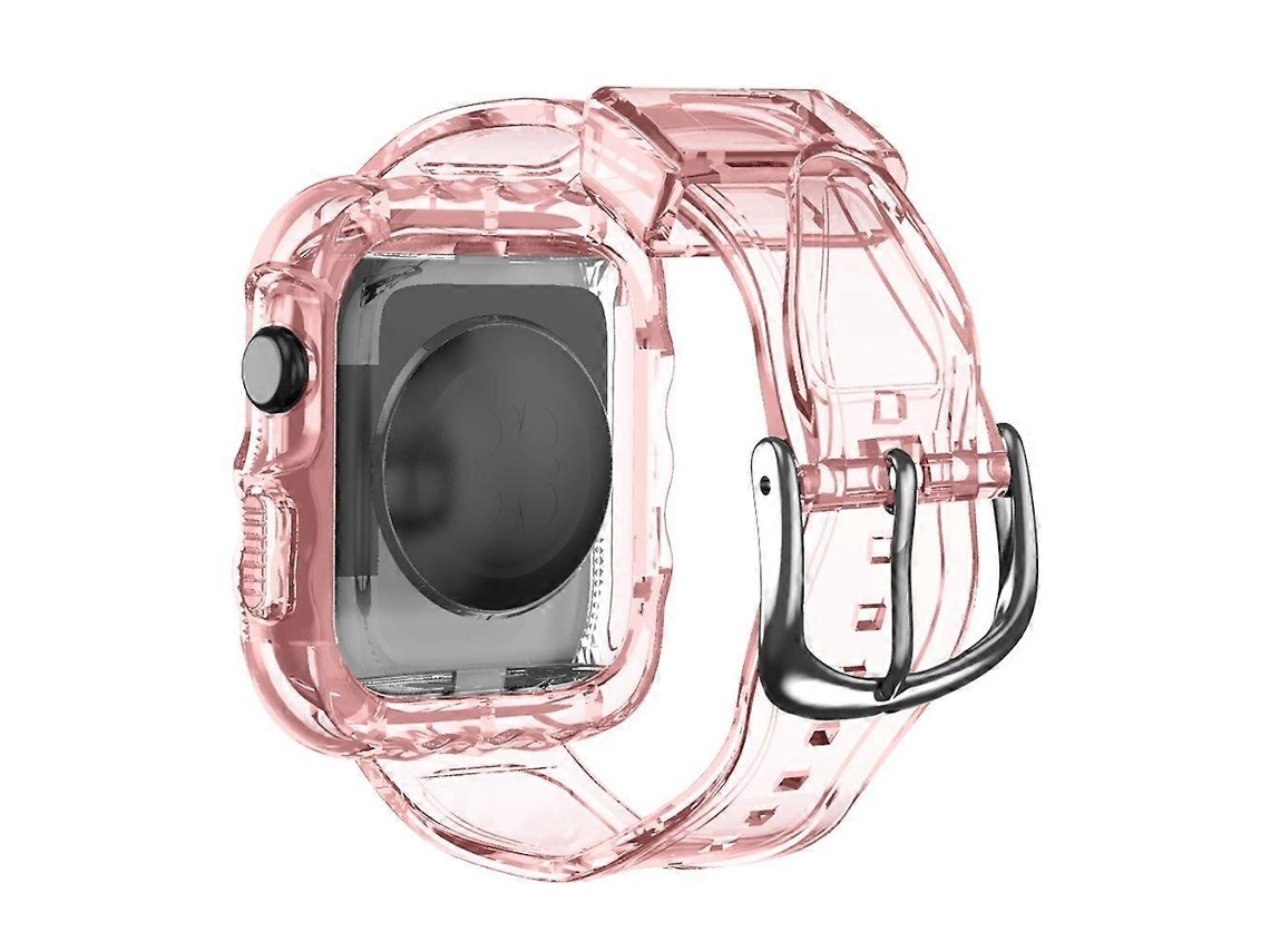 Lurelia Para Apple Watch Series 10 42mm Padrão De Onda Caixa Relógio Tpu Integrada Pulseira Ajustável