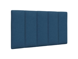 Vidaxl Almofadão De Cabeceira Hanko 80 Cm Tecido Azul