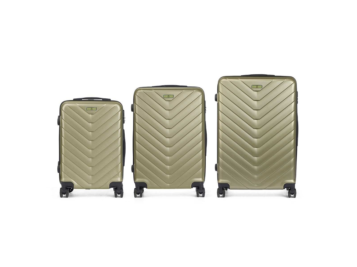 Conjunto de Malas Verde 3 Peças BIGBUY