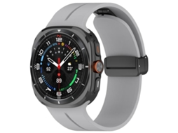Bracelete Silicone Dobrável Cinza Claro para Samsung Galaxy Watch Ultra (47mm) XIAOMOYU